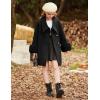 imageGRACE KARIN Girls Winter Dress Coat Girl Faux Fur Long Sleeve Jacket Kids Long Lined Outerwear with Pockets BeltBlack
