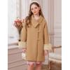 imageGRACE KARIN Girls Winter Dress Coat Girl Faux Fur Long Sleeve Jacket Kids Long Lined Outerwear with Pockets BeltKhaki