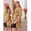 imageGRACE KARIN Girls Winter Dress Coat Girl Faux Fur Long Sleeve Jacket Kids Long Lined Outerwear with Pockets BeltKhaki