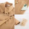 imageGRACE KARIN Girls Winter Dress Coat Girl Faux Fur Long Sleeve Jacket Kids Long Lined Outerwear with Pockets BeltKhaki