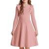 imageGRACE KARIN Girls Sweater Dress Fall Winter Long Sleeve Cable Knit Pullover Dresses for Girls 512YPink