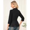 imageGRACE KARIN 2025 Womens Wrap V Neck Peplum Tops Elegant 34 Sleeve Dressy Casual Blouses Work Business Tie Front ShirtBlack