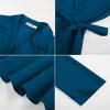 imageGRACE KARIN 2025 Womens Wrap V Neck Peplum Tops Elegant 34 Sleeve Dressy Casual Blouses Work Business Tie Front ShirtPeacock Blue