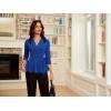 imageGRACE KARIN 2025 Womens Wrap V Neck Peplum Tops Elegant 34 Sleeve Dressy Casual Blouses Work Business Tie Front ShirtRoyal Blue