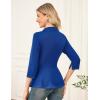 imageGRACE KARIN 2025 Womens Wrap V Neck Peplum Tops Elegant 34 Sleeve Dressy Casual Blouses Work Business Tie Front ShirtRoyal Blue