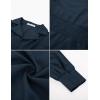 imageGRACE KARIN Button Down Shirts for Women Summer Peplum Tops Long Sleeve Work Blouse Collared Shirt Dressy TopNavy Blue