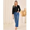 imageGRACE KARIN Elegant Long Sleeve Blouse 2025 Fall VNeck Dressy Casual Top for WomenBlack