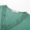 imageGRACE KARIN Elegant Long Sleeve Blouse 2025 Fall VNeck Dressy Casual Top for WomenGreen