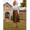 imageGRACE KARIN Elegant Long Sleeve Blouse 2025 Fall VNeck Dressy Casual Top for WomenWhite
