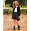 imageGRACE KARIN Girls Cardigan Button Front Cable Knitted School Uniform Sweater for 612 YearsBlack