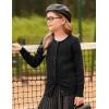 imageGRACE KARIN Girls Cardigan Button Front Cable Knitted School Uniform Sweater for 612 YearsBlack