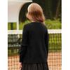 imageGRACE KARIN Girls Cardigan Button Front Cable Knitted School Uniform Sweater for 612 YearsBlack