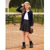 imageGRACE KARIN Girls Cardigan Button Front Cable Knitted School Uniform Sweater for 612 YearsNavy Blue