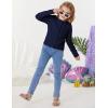 imageGRACE KARIN Girls Cropped Cardigan Sweaters Long Sleeve Cable Knit Button Front Sweater 512YNavy Blue