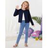imageGRACE KARIN Girls Cropped Cardigan Sweaters Long Sleeve Cable Knit Button Front Sweater 512YNavy Blue