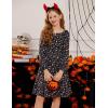 imageGRACE KARIN Girls Fall Dress Floral Long Sleeve Midi with Smocked Waist for Holiday Party 614YBlack Flower