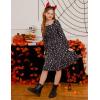 imageGRACE KARIN Girls Fall Dress Floral Long Sleeve Midi with Smocked Waist for Holiday Party 614YBlack Flower