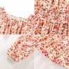 imageGRACE KARIN Girls Fall Dress Floral Long Sleeve Midi with Smocked Waist for Holiday Party 614YBurnt Orange Flower