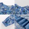 imageGRACE KARIN Girls Fall Floral Dresses 614Y Kids Winter Christmas Party Long Sleeve Holiday Hawaiian Flower DressBlue