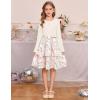 imageGRACE KARIN Girls Fall Long Sleeve Dresses Girl Floral Midi Dress Kids Casual Holiday Dresses with Belt Size 613Beige Floral