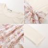 imageGRACE KARIN Girls Fall Long Sleeve Dresses Girl Floral Midi Dress Kids Casual Holiday Dresses with Belt Size 613Beige Floral
