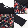 imageGRACE KARIN Girls Fall Long Sleeve Dresses Girl Floral Midi Dress Kids Casual Holiday Dresses with Belt Size 613Black Floral