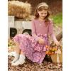 imageGRACE KARIN Girls Fall Long Sleeve Dresses Girl Floral Midi Dress Kids Casual Holiday Dresses with Belt Size 613Pink Floral