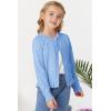 imageGRACE KARIN Girls Long Sleeve Cardigan Sweater Girls Button Closure Knitted Cable Cardigan 512YBlue