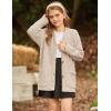 imageGRACE KARIN Girls Open Front Cardigan Long Sleeve Popcorn Knit Sweaters Outwear Coat with PocketsApricot