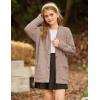 imageGRACE KARIN Girls Open Front Cardigan Long Sleeve Popcorn Knit Sweaters Outwear Coat with PocketsKhaki