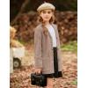 imageGRACE KARIN Girls Open Front Cardigan Long Sleeve Popcorn Knit Sweaters Outwear Coat with PocketsKhaki