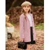 imageGRACE KARIN Girls Open Front Cardigan Long Sleeve Popcorn Knit Sweaters Outwear Coat with PocketsPink