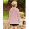 imageGRACE KARIN Girls Open Front Cardigan Long Sleeve Popcorn Knit Sweaters Outwear Coat with PocketsPink