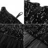 imageGRACE KARIN Girls Sequin Dress One Sleeve Formal Pageant Prom Party Dresses Size 514Black