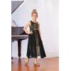 imageGRACE KARIN Girls Sequin Dress One Sleeve Formal Pageant Prom Party Dresses Size 514Black Gold