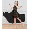 imageGRACE KARIN Girls Sequin Dress One Sleeve Formal Pageant Prom Party Dresses Size 514Black Gold