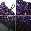 imageGRACE KARIN Girls Sequin Dress One Sleeve Formal Pageant Prom Party Dresses Size 514Black Purple