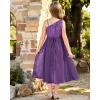 imageGRACE KARIN Girls Sequin Dress One Sleeve Formal Pageant Prom Party Dresses Size 514Dark Purple