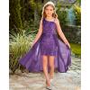 imageGRACE KARIN Girls Sequin Dress One Sleeve Formal Pageant Prom Party Dresses Size 514Dark Purple