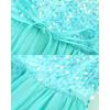 imageGRACE KARIN Girls Sequin Dress One Sleeve Formal Pageant Prom Party Dresses Size 514Light Green