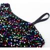 imageGRACE KARIN Girls Sequin Dress One Sleeve Formal Pageant Prom Party Dresses Size 514Magic Black