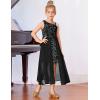 imageGRACE KARIN Girls Sequin Dress One Sleeve Formal Pageant Prom Party Dresses Size 514Magic Black
