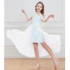 imageGRACE KARIN Girls Sequin Dress One Sleeve Formal Pageant Prom Party Dresses Size 514Magic White