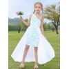 imageGRACE KARIN Girls Sequin Dress One Sleeve Formal Pageant Prom Party Dresses Size 514Magic White