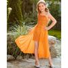 imageGRACE KARIN Girls Sequin Dress One Sleeve Formal Pageant Prom Party Dresses Size 514Pumpkin