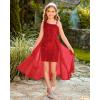 imageGRACE KARIN Girls Sequin Dress One Sleeve Formal Pageant Prom Party Dresses Size 514Red