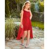imageGRACE KARIN Girls Sequin Dress One Sleeve Formal Pageant Prom Party Dresses Size 514Red