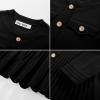 imageGRACE KARIN Girls Sweater Fall Dress Long Sleeve Knit Button Front Pleated ALine Casual Winter Midi Dresses 514YBlack