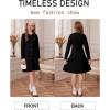 imageGRACE KARIN Girls Sweater Fall Dress Long Sleeve Knit Button Front Pleated ALine Casual Winter Midi Dresses 514YBlack