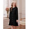 imageGRACE KARIN Girls Sweater Fall Dress Long Sleeve Knit Button Front Pleated ALine Casual Winter Midi Dresses 514YBlack